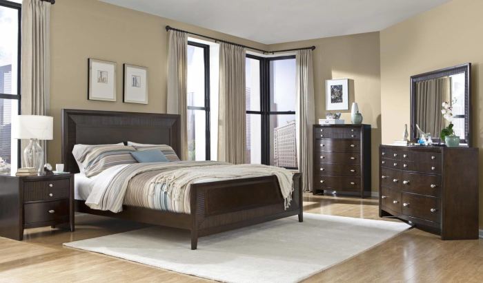 How to decorate a bedroom with espresso furniture