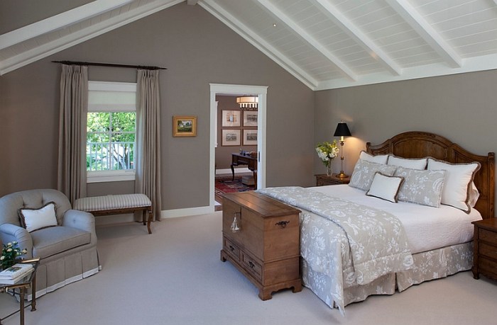 How to decorate sloped ceiling bedroom