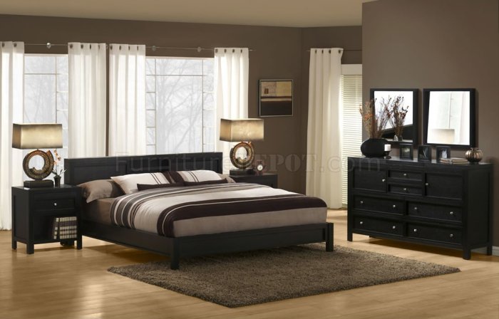 How to decorate a bedroom with espresso furniture