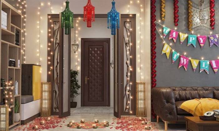 How to decorate bedroom for diwali