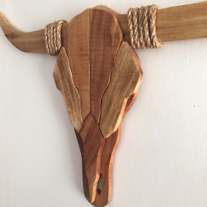 How to decorate bedroom wall with longhorns