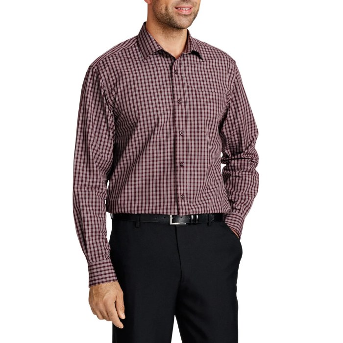 Men's wrinkle resistant dress shirts