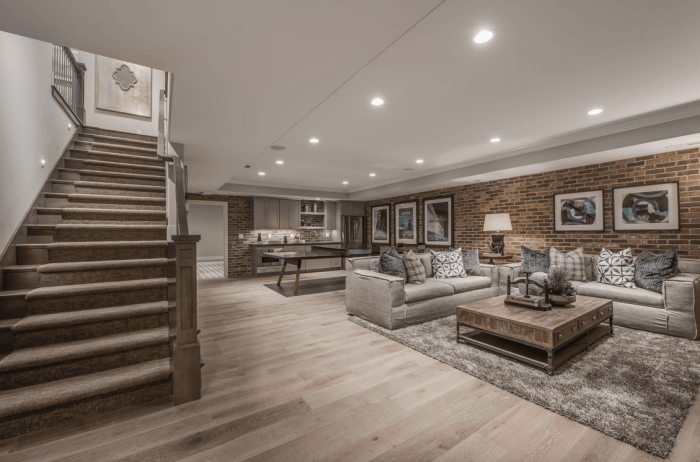 How to decorate a large basement room