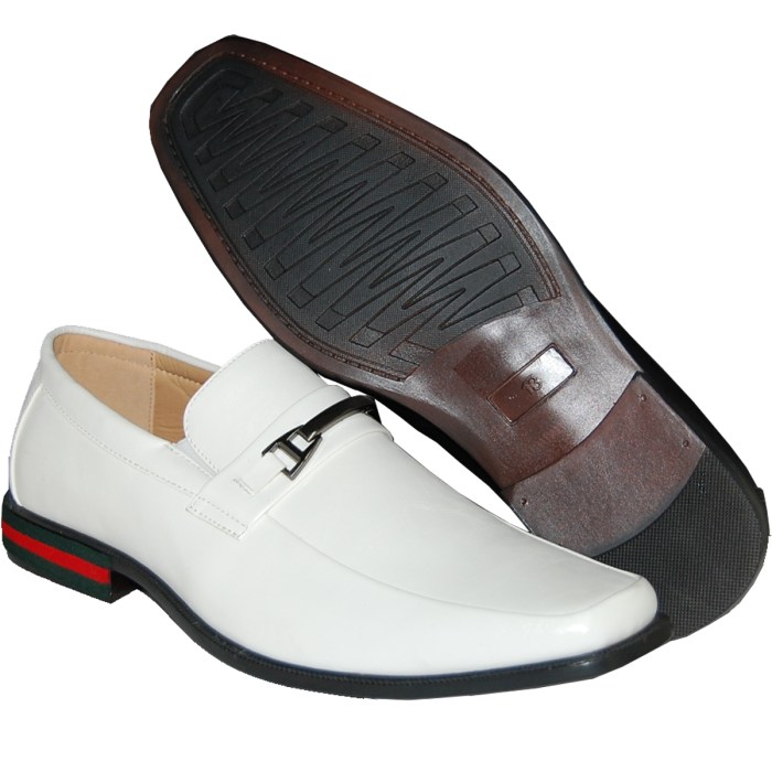 Mens white designer dress shoes