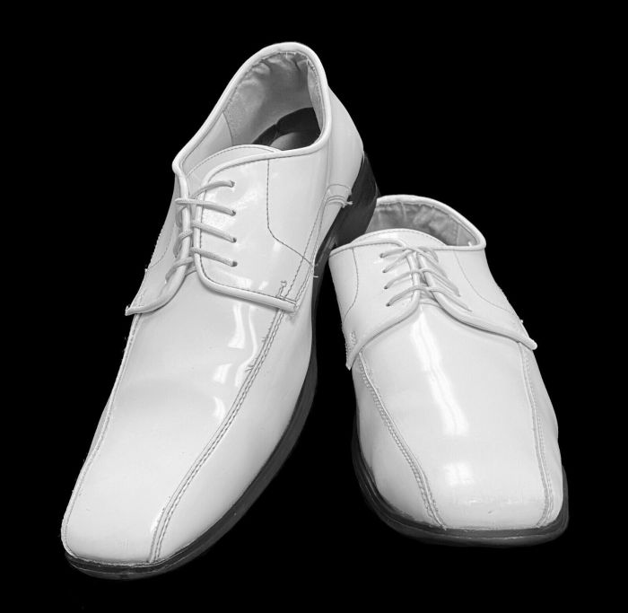 Mens white designer dress shoes